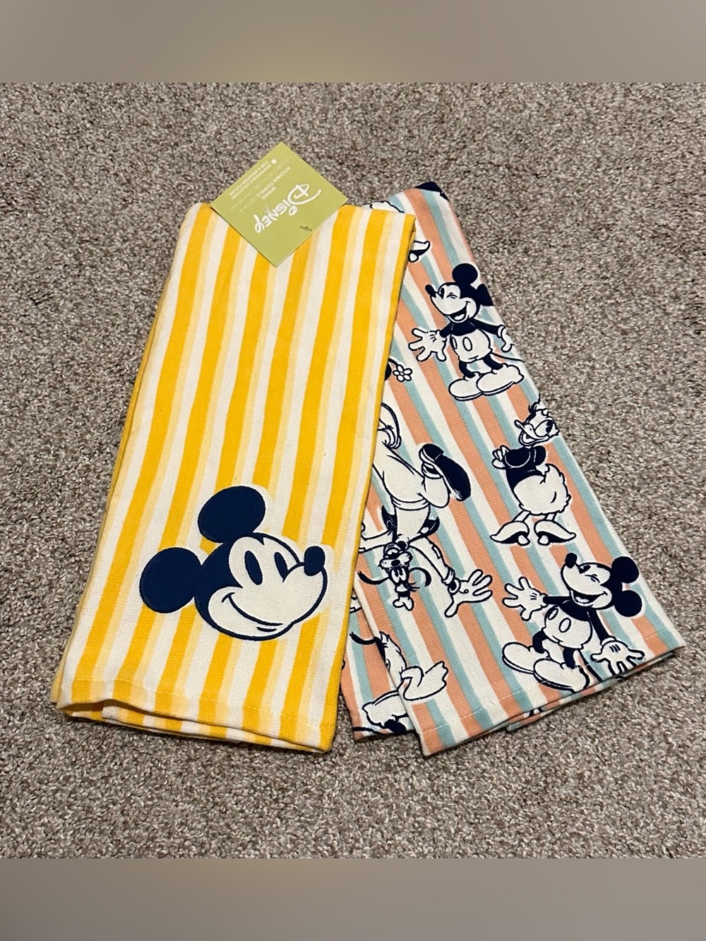 Disney Yellow & Multicolor Mickey Kitchen Towels